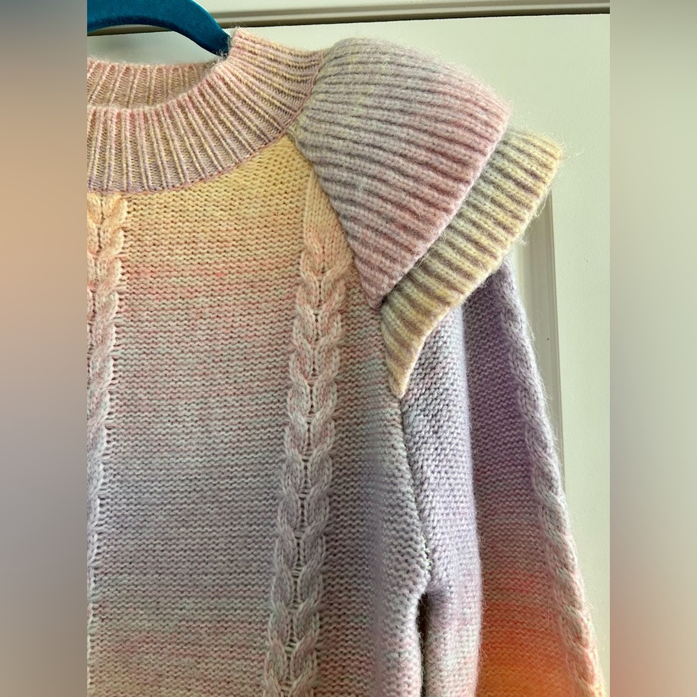 THML Pastel Ruffle Sleeve Sweater - Picture 7 of 9